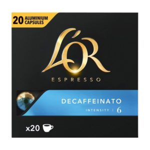 Espresso Decaffeinato UTZ L'OR, boîte de 20 capsules